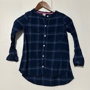 Carter's Dark Blue Checkered Button-Down Shirt